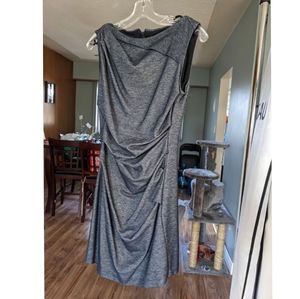 Le Chateau grey ruched dress